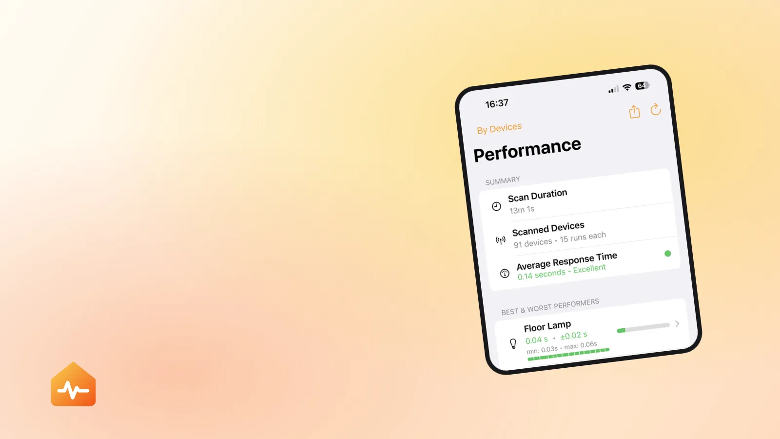 HomeCare performance analysis comparing HomeKit accessory response times by room and by bridge